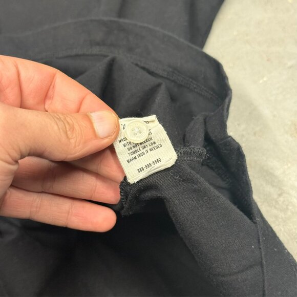 Buck Mason T-Shirt Henley Short Sleeve Stretch Cotton Black XL - Picture 8 of 8